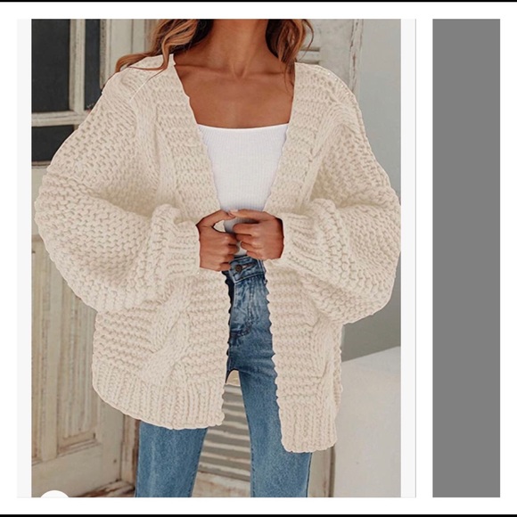 NWTOversized Chunky Cable Knit SweaterCoat - Picture 2 of 8